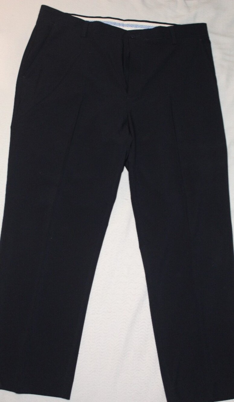 Footjoy FJ Men's Golf Pants Poly Spandex Stretch Flat Front Navy 40 x 32